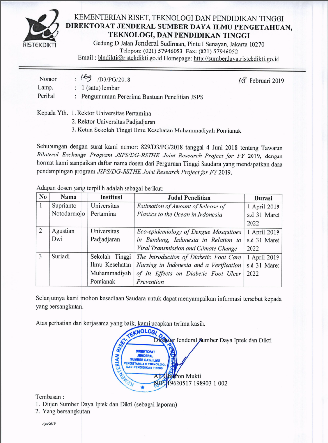 STIK Muhammadiyah Pemenang HIbah Joint Research Jepang